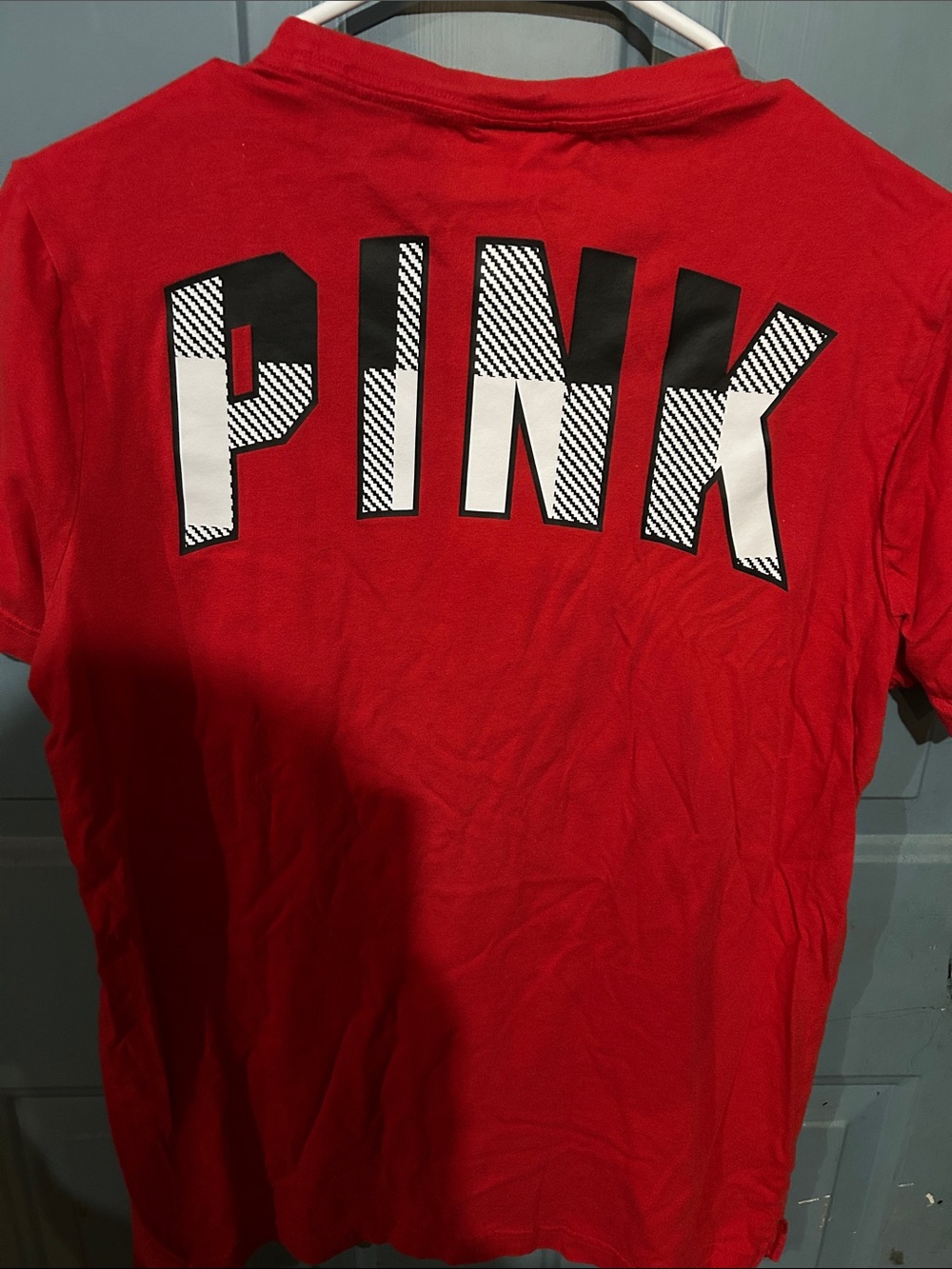 PINK Victoria's Secret Red Graphic Short Sleeve Tee